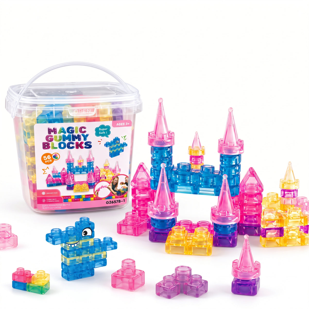 Gummy Castle Soft Building Blocks Squishy Toy