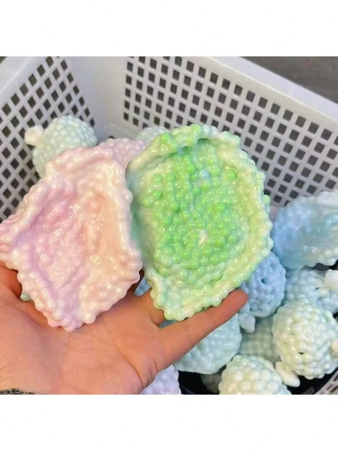 Ice Skin Hand-Made Ball with Air Extractable Soft Squeeze Toy
