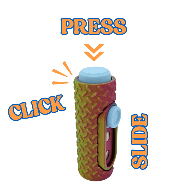 Smooth Magnetic Fidget Slider with Click Button