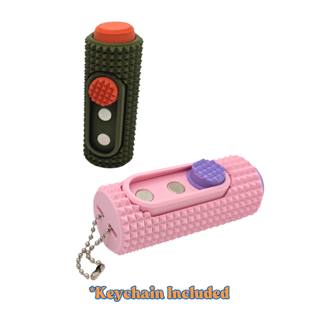 Textured Magnetic Fidget Slider with Click Button