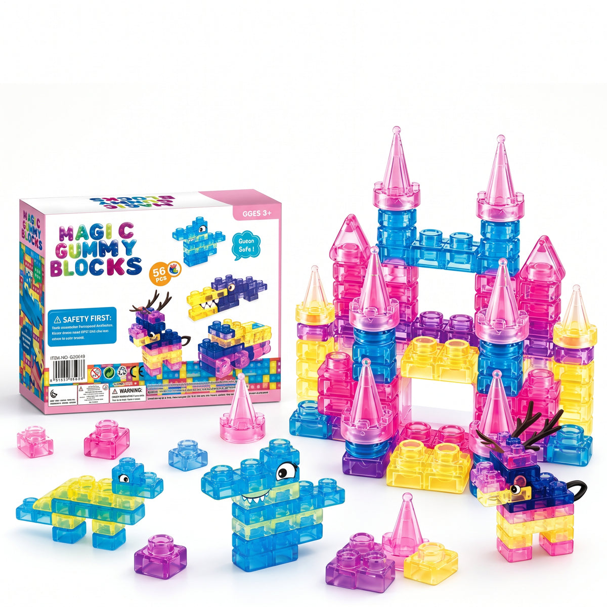 Gummy Castle Soft Building Blocks Squishy Toy
