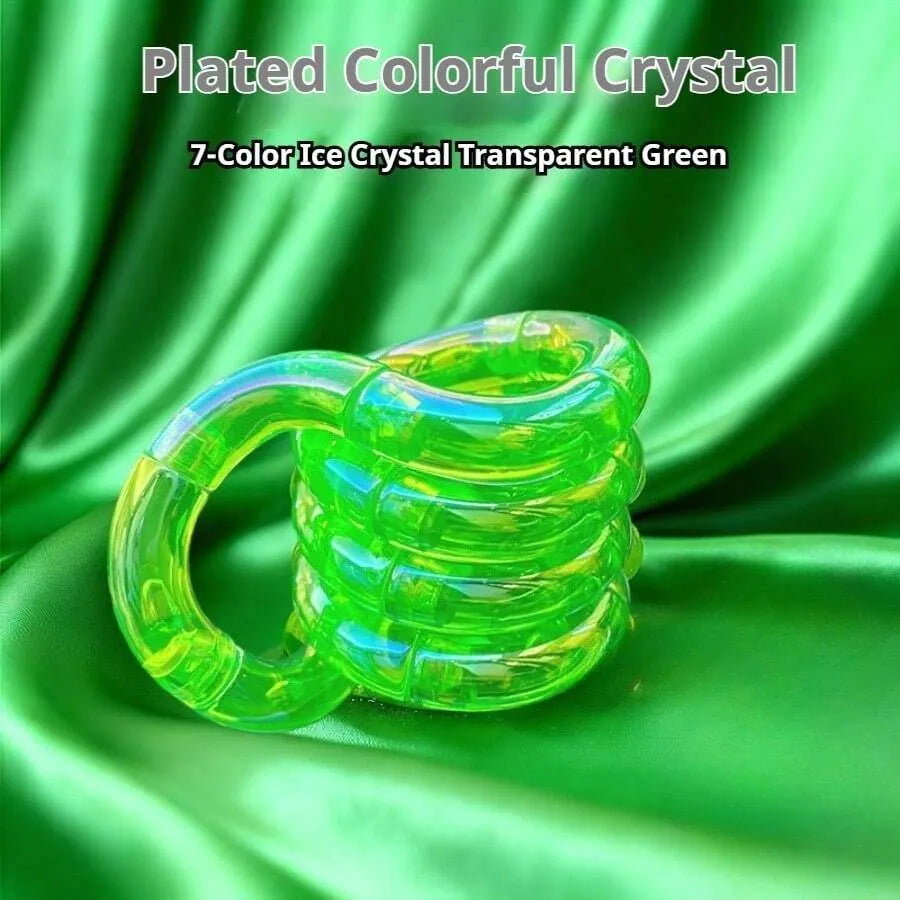 Twist & Pop Electroplated Fidget Toy - Color-Shifting Tactile Toy