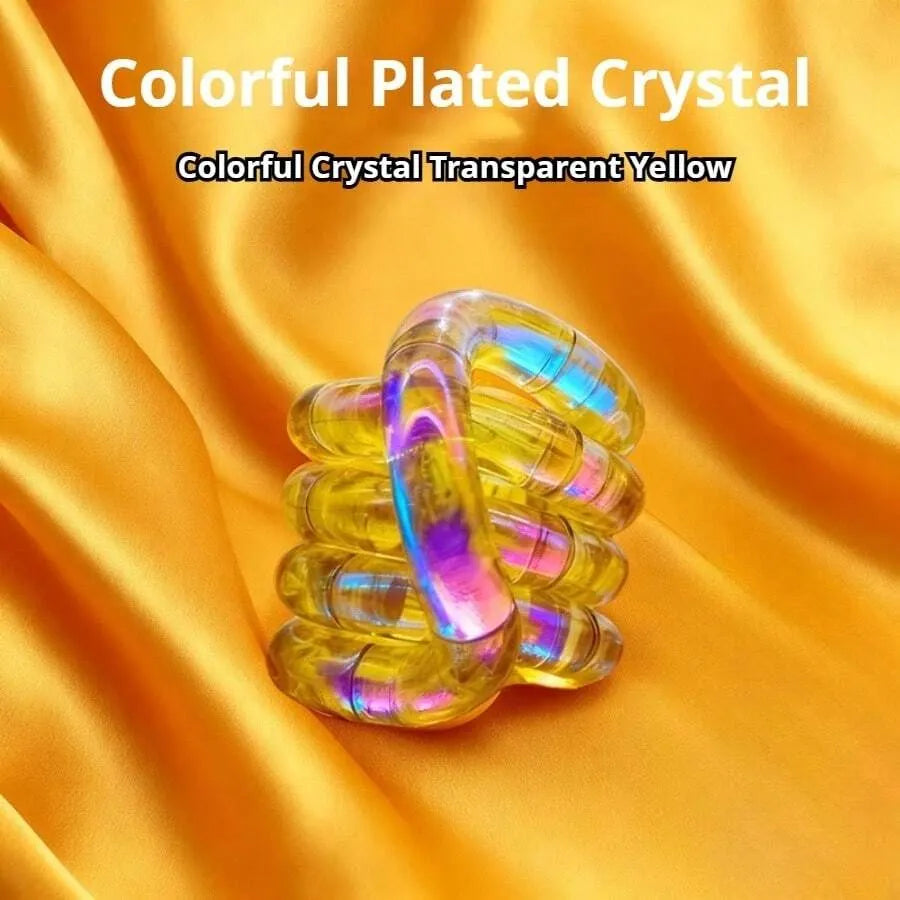 Twist & Pop Electroplated Fidget Toy - Color-Shifting Tactile Toy