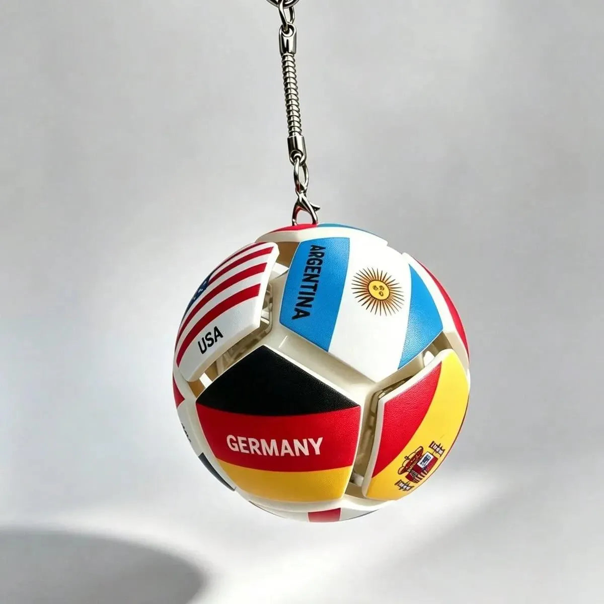 Squeeze Football Fan Merchandise Flag Keychain Stress Relief Football Fun Pendant Squishy