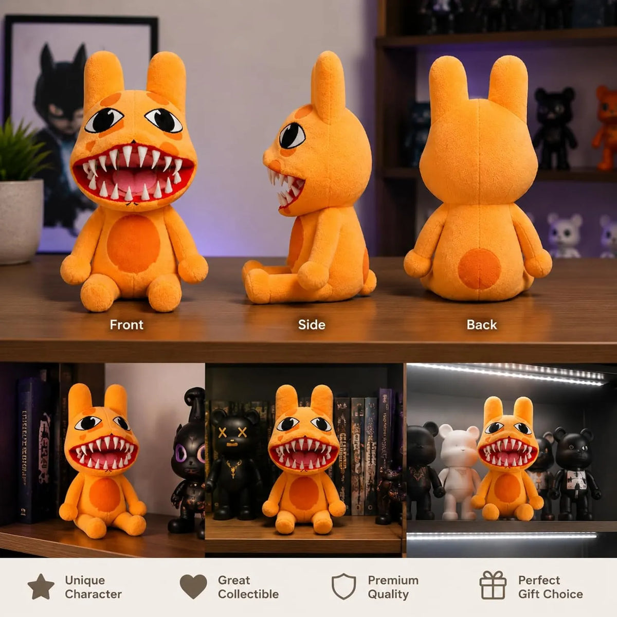 Orange Duck Plush with Big Smile