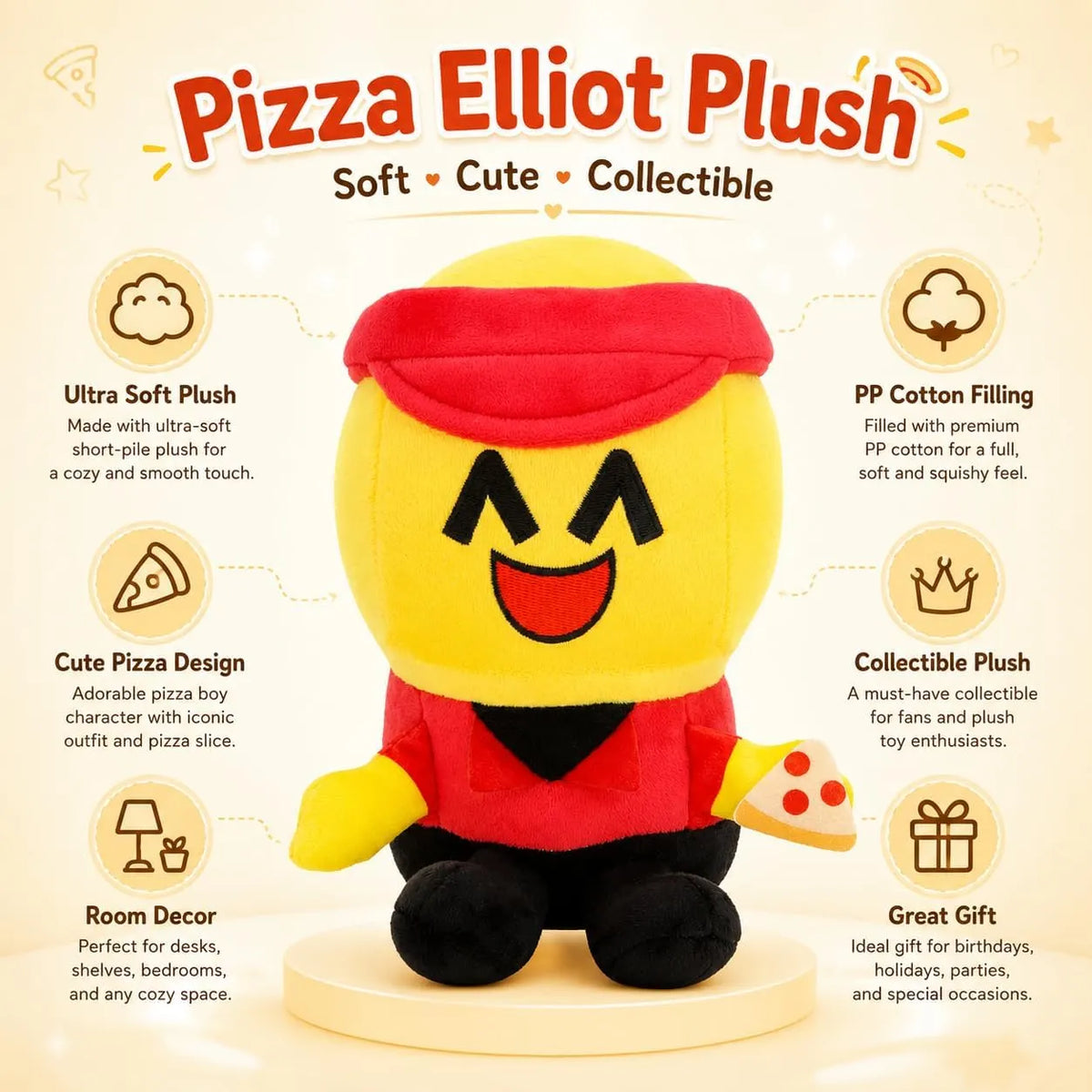 Pizza Plush Character