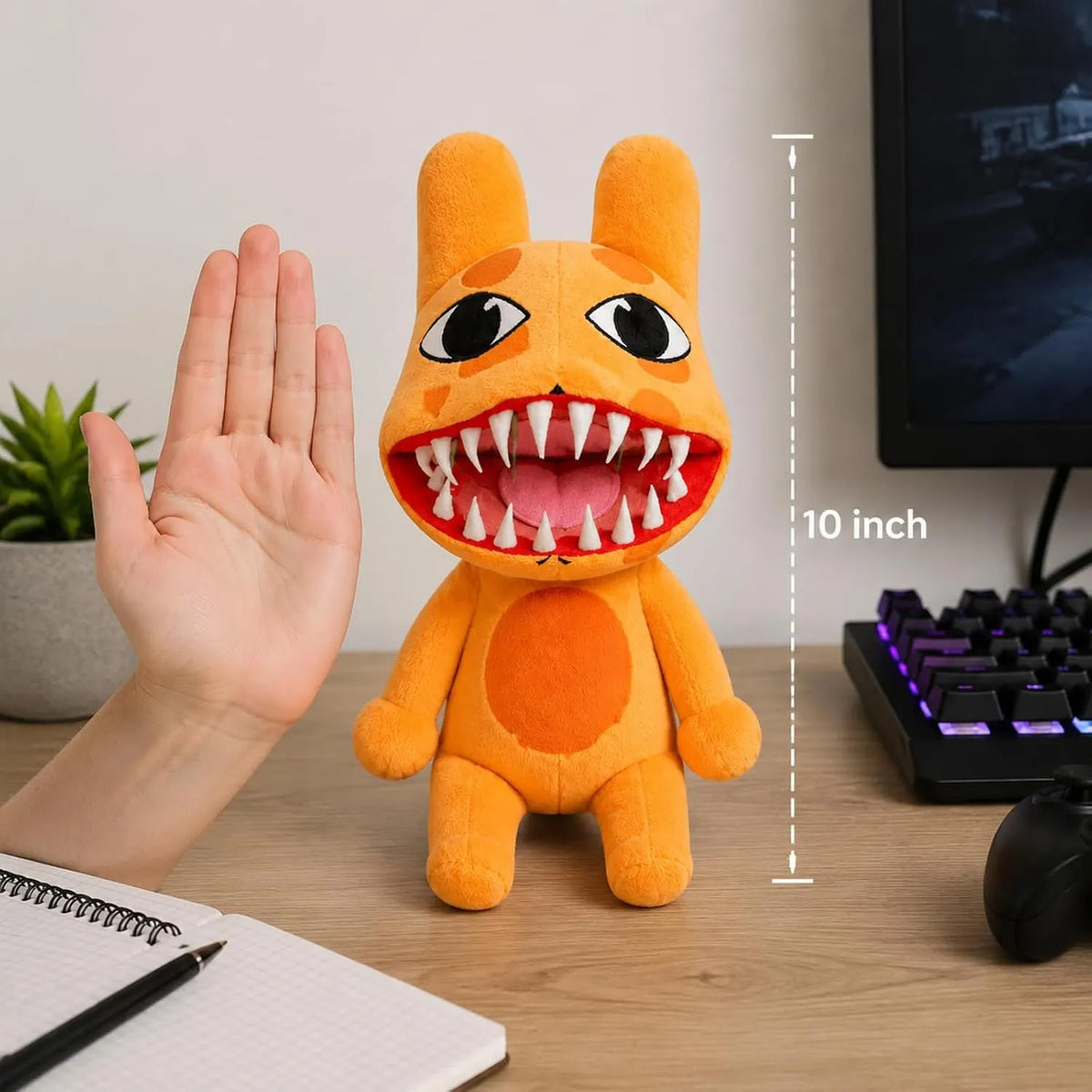 Orange Duck Plush with Big Smile