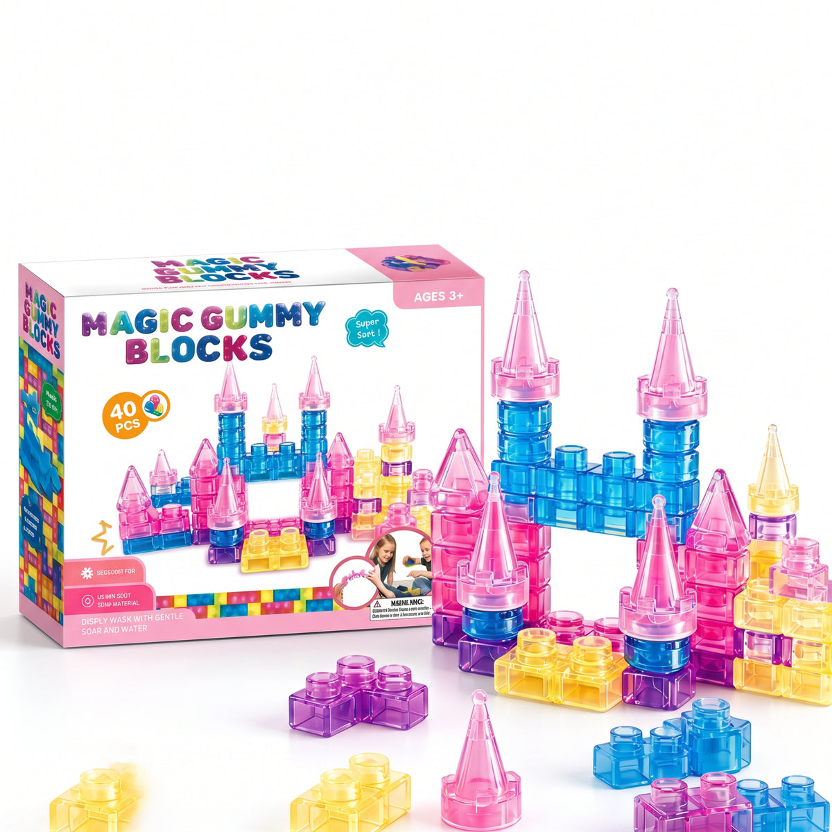 Gummy Castle Soft Building Blocks Squishy Toy