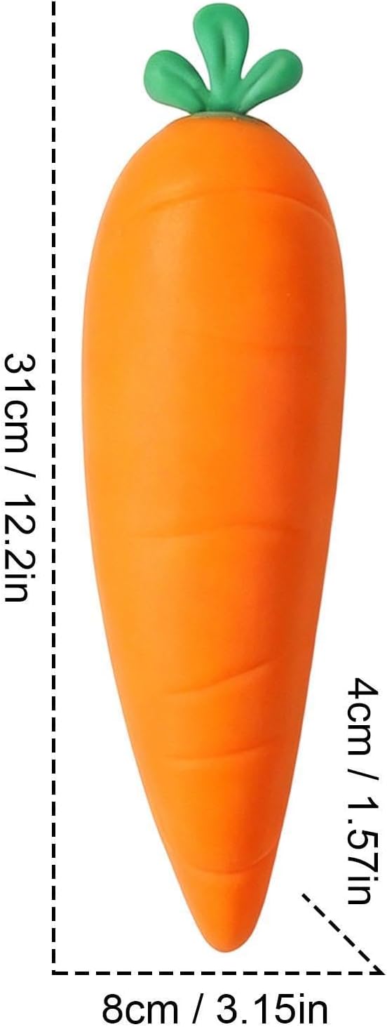 Giant Carrot Squeeze Toy & Simulation Fruit Stretchy Stress Ball Toy