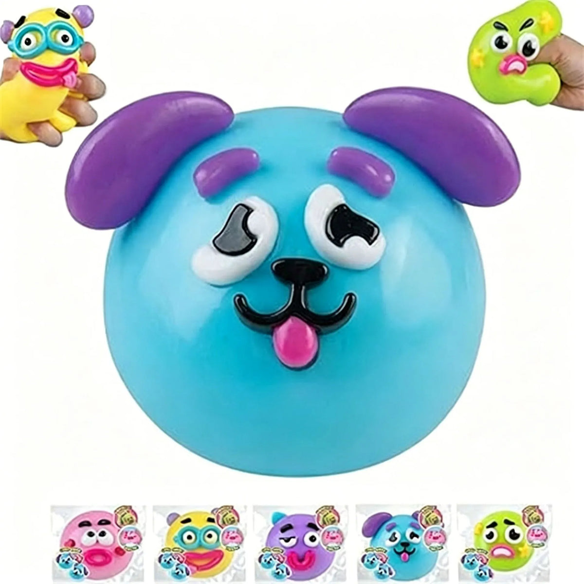 Dog Face Swap Sqz Smusher Sensory Squishy Moldable Face Swap Squeeze Balls