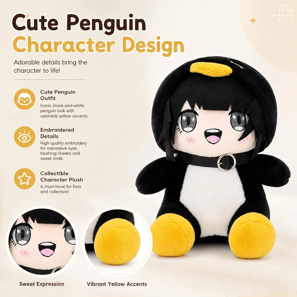 Penguin Plush Pillow