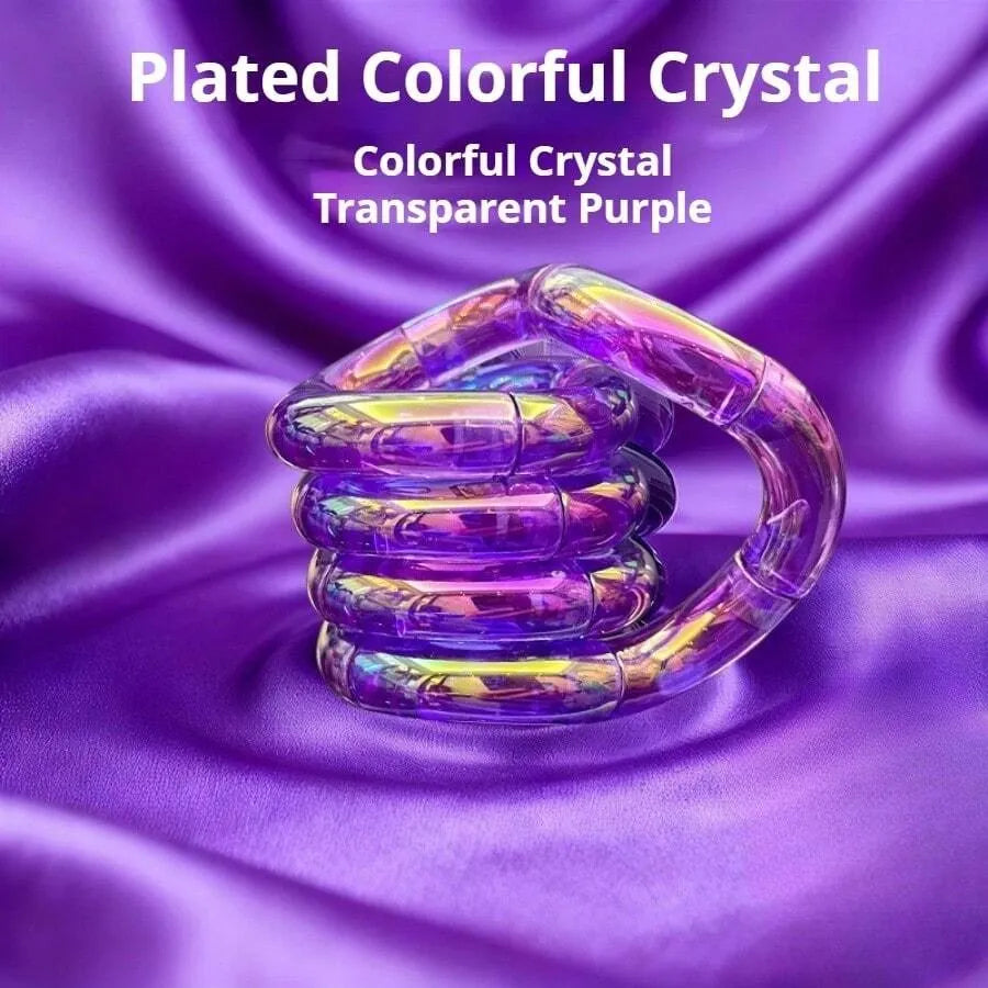 Twist & Pop Electroplated Fidget Toy - Color-Shifting Tactile Toy