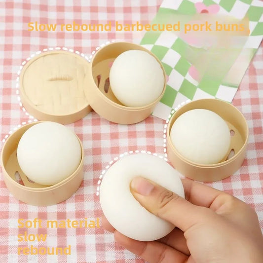 Funny Steamed Stuffed Bun Squishy