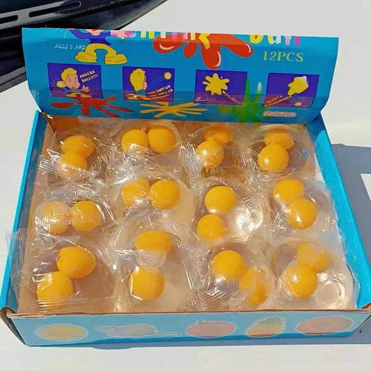 Funny Yellow Egg Squishy Stress