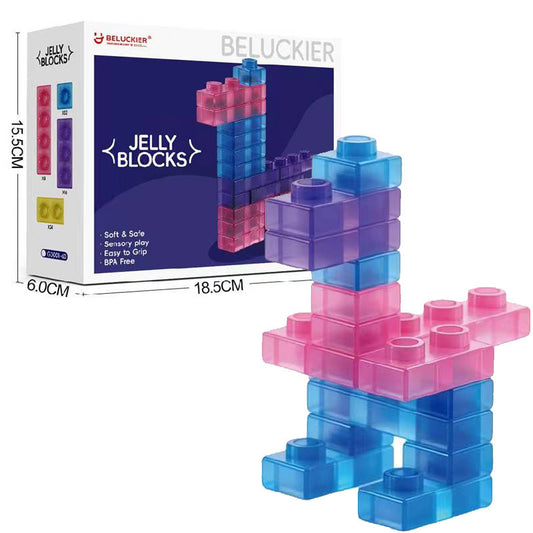 Jelly Blocks Soft Squishy Building Toy Set