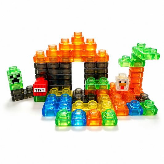 Pixel World Soft Squishy Jelly Blocks Set