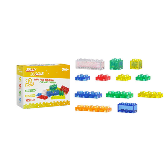 Clear Jelly Soft Squishy Building Blocks Set