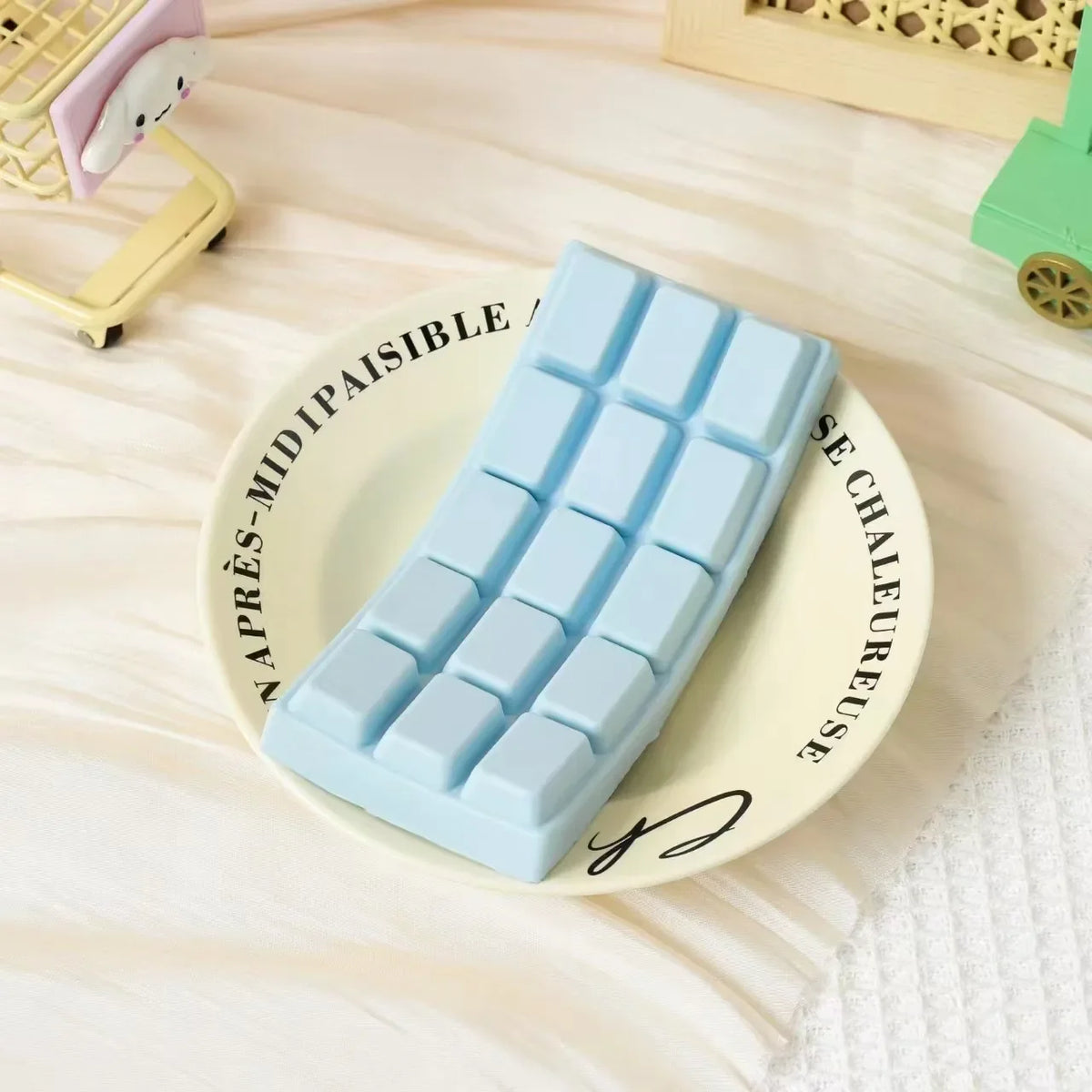 Ultra Simulation Chocolate Block Photography Display Squeezable