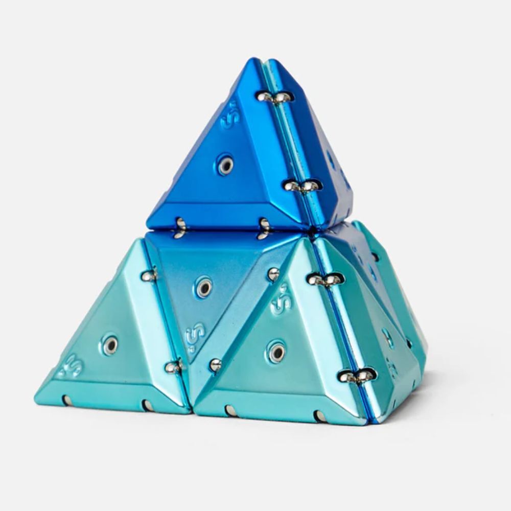 Geode Chrome Fidget Pyramid