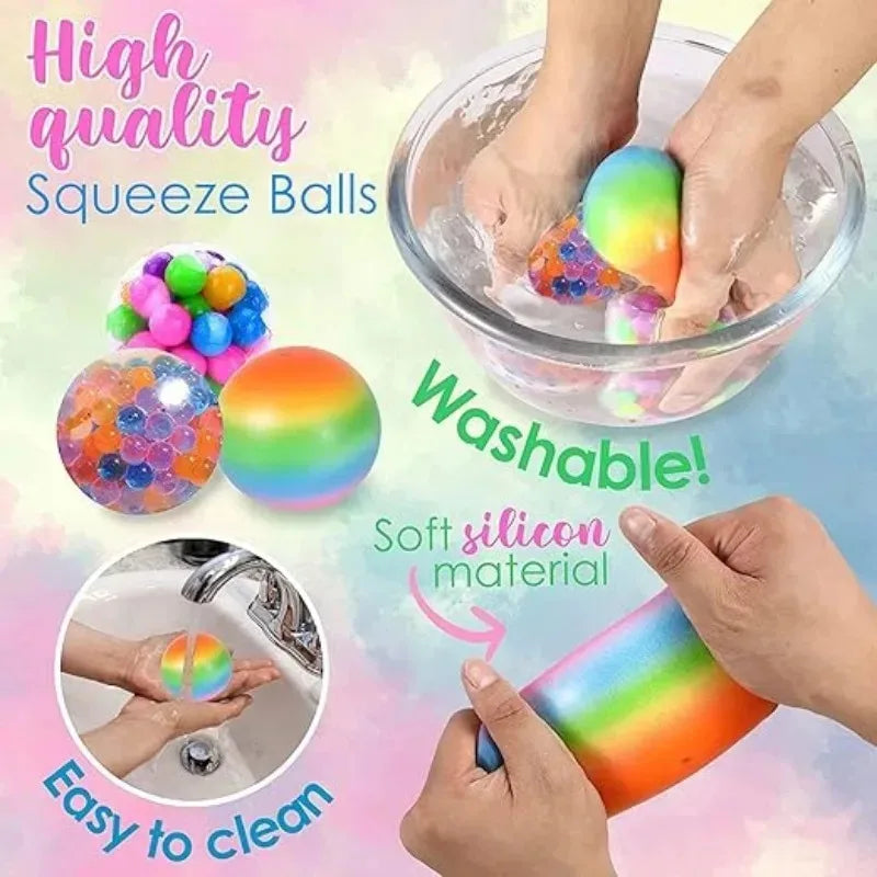 Rainbow Squeeze Balls — 6 Pack