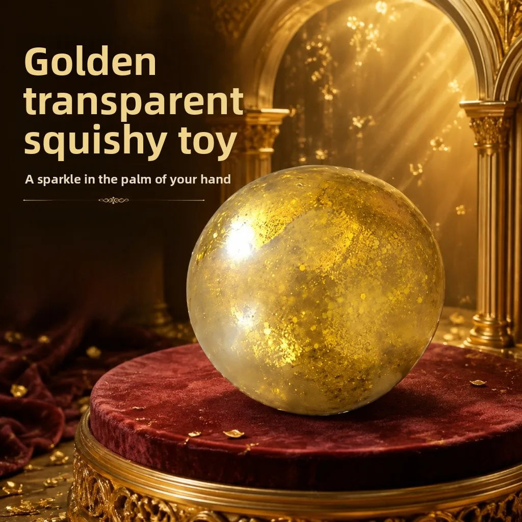 Shiny Metallic Gold Ball Squishy
