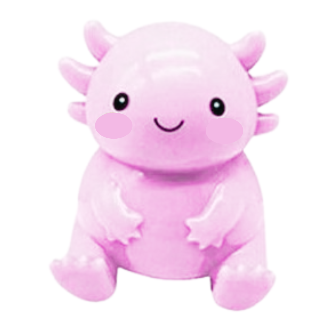 Bubblegum Axolotl Squishy Toy