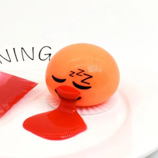 Vomiting Egg Slime Toy - Funny Prank Squeeze Stress Ball Puking Yolk