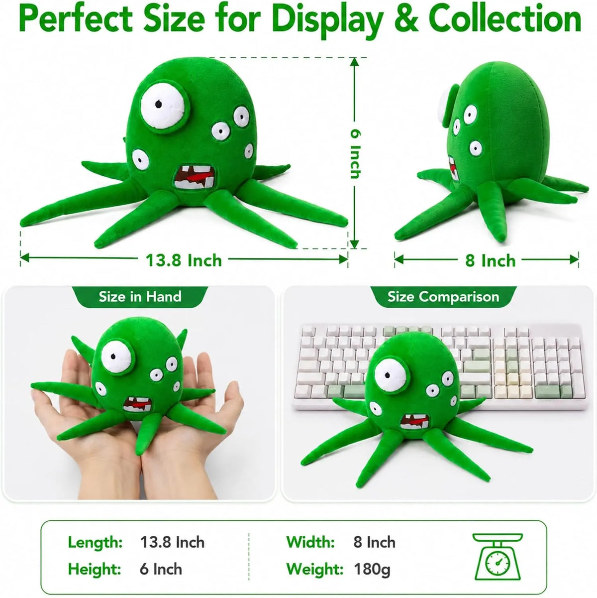 Green Octopus Plush