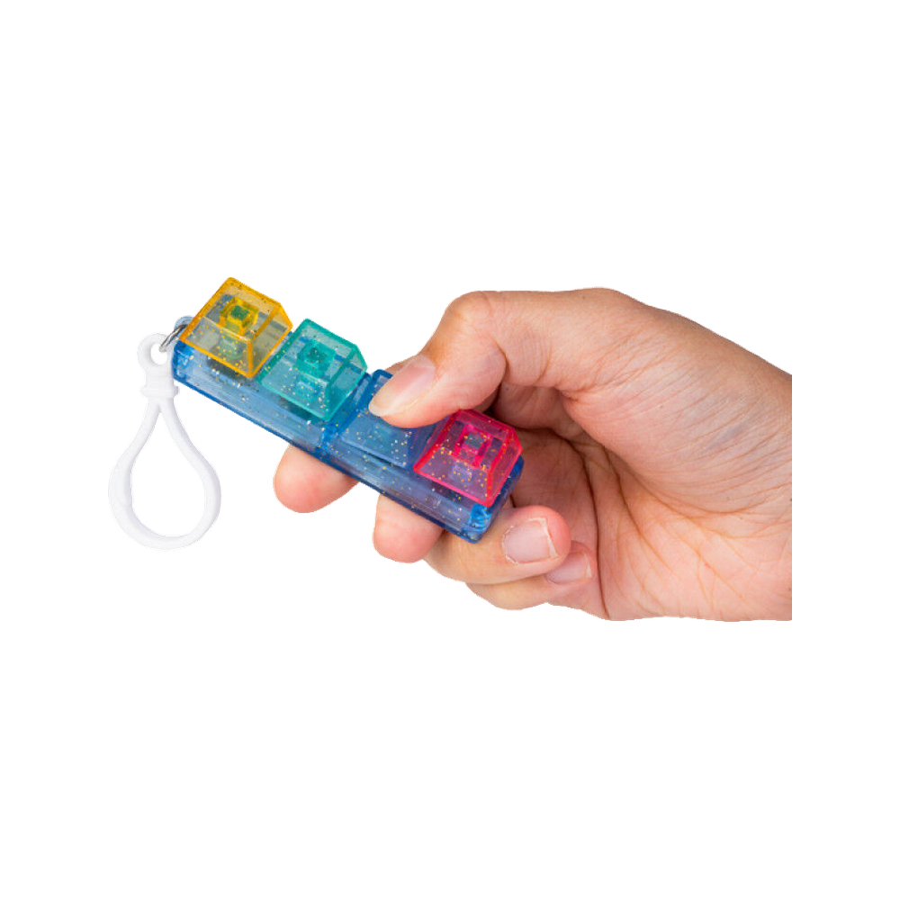 BOP MORE transparent hero | Keyboard Click Fidget Keychain