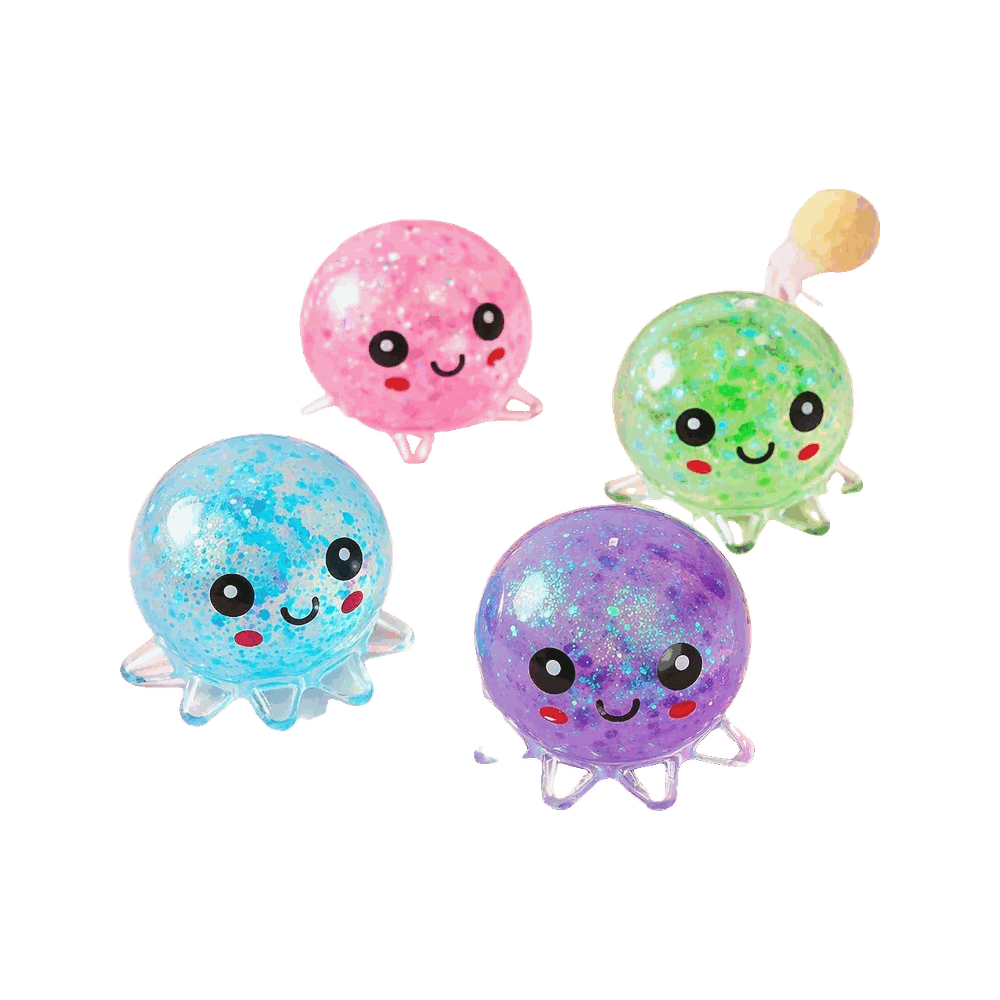 BOP MORE transparent hero | Gold Octopus Squishy Sensory