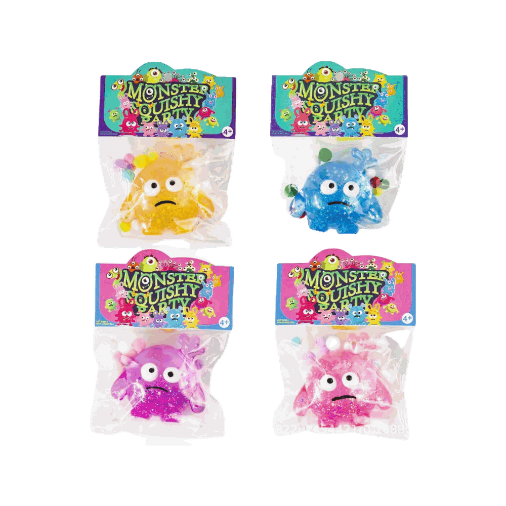 BOP MORE transparent hero | Squishy Monster Sequins Transparent Stress
