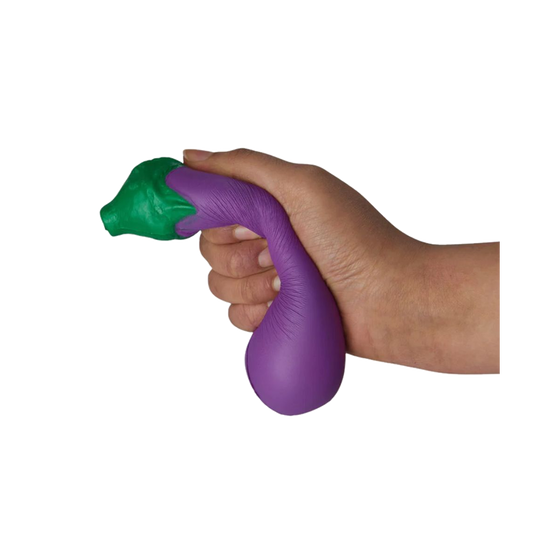 BOP MORE transparent primary | Jumbo Eggplant Squishy