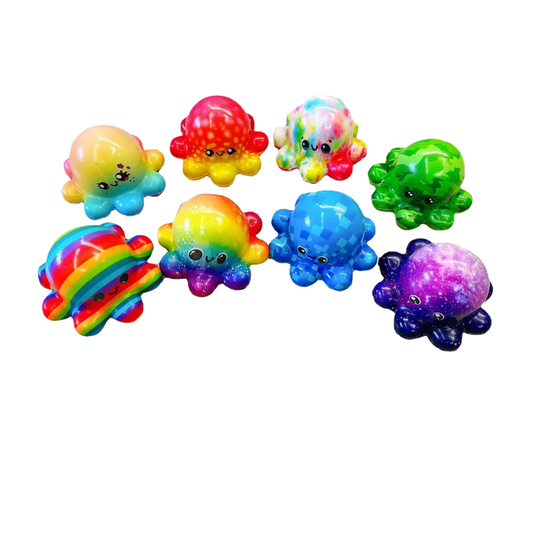 BOP MORE transparent primary | Octopus Fidget Painted Stress
