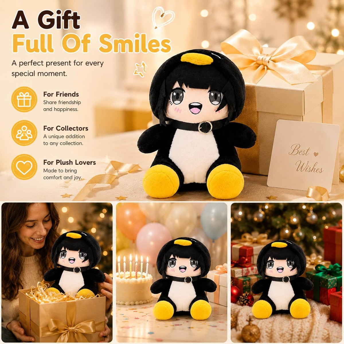 Penguin Plush Pillow