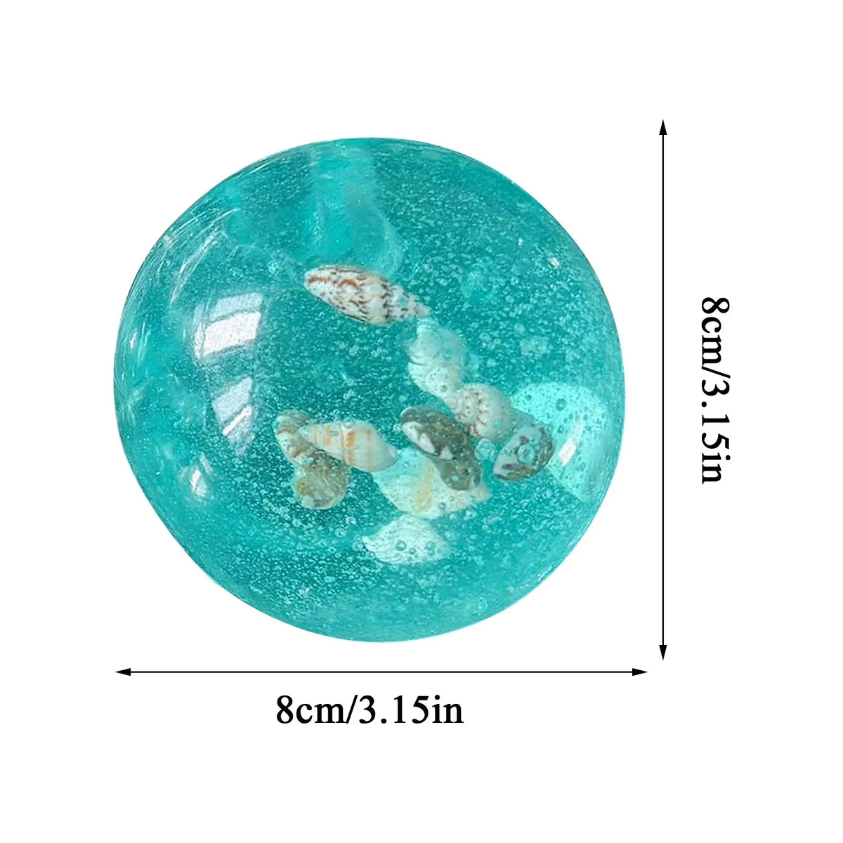 Seashell Inside Squeeze Stressball - Ice & Ball