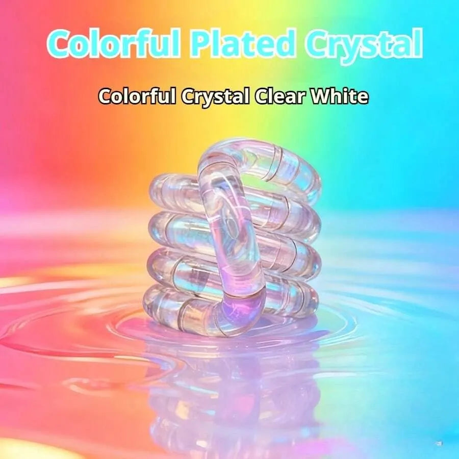 Twist & Pop Electroplated Fidget Toy - Color-Shifting Tactile Toy