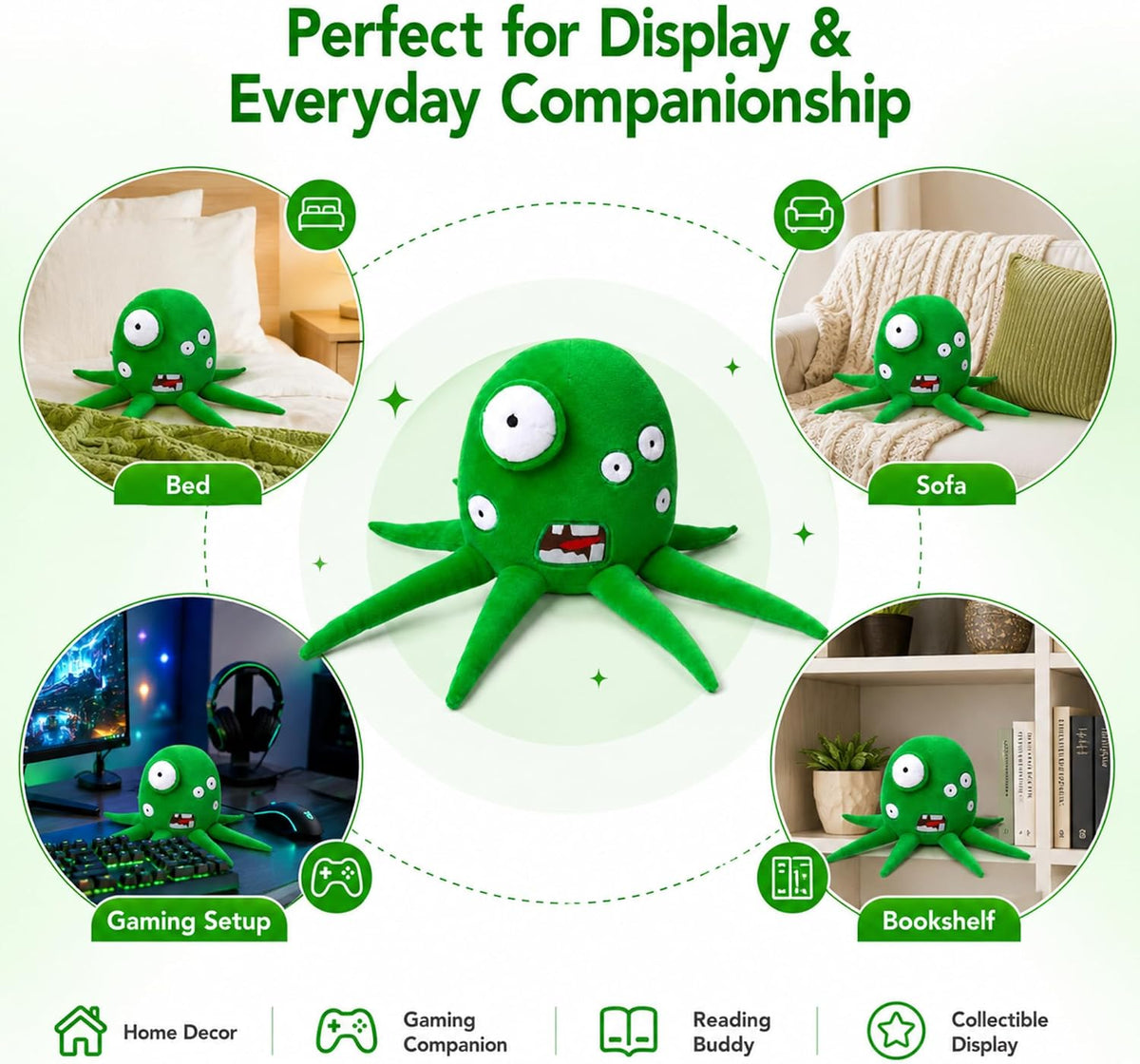 Green Octopus Plush