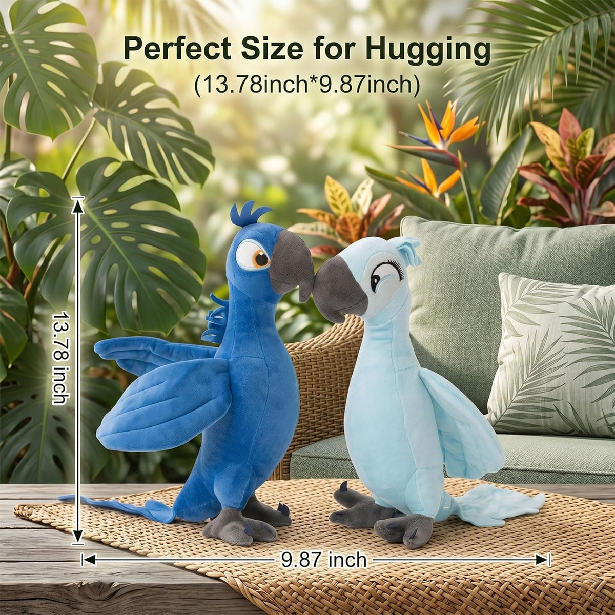 Blue Macaw Plush Duo 2 Pack