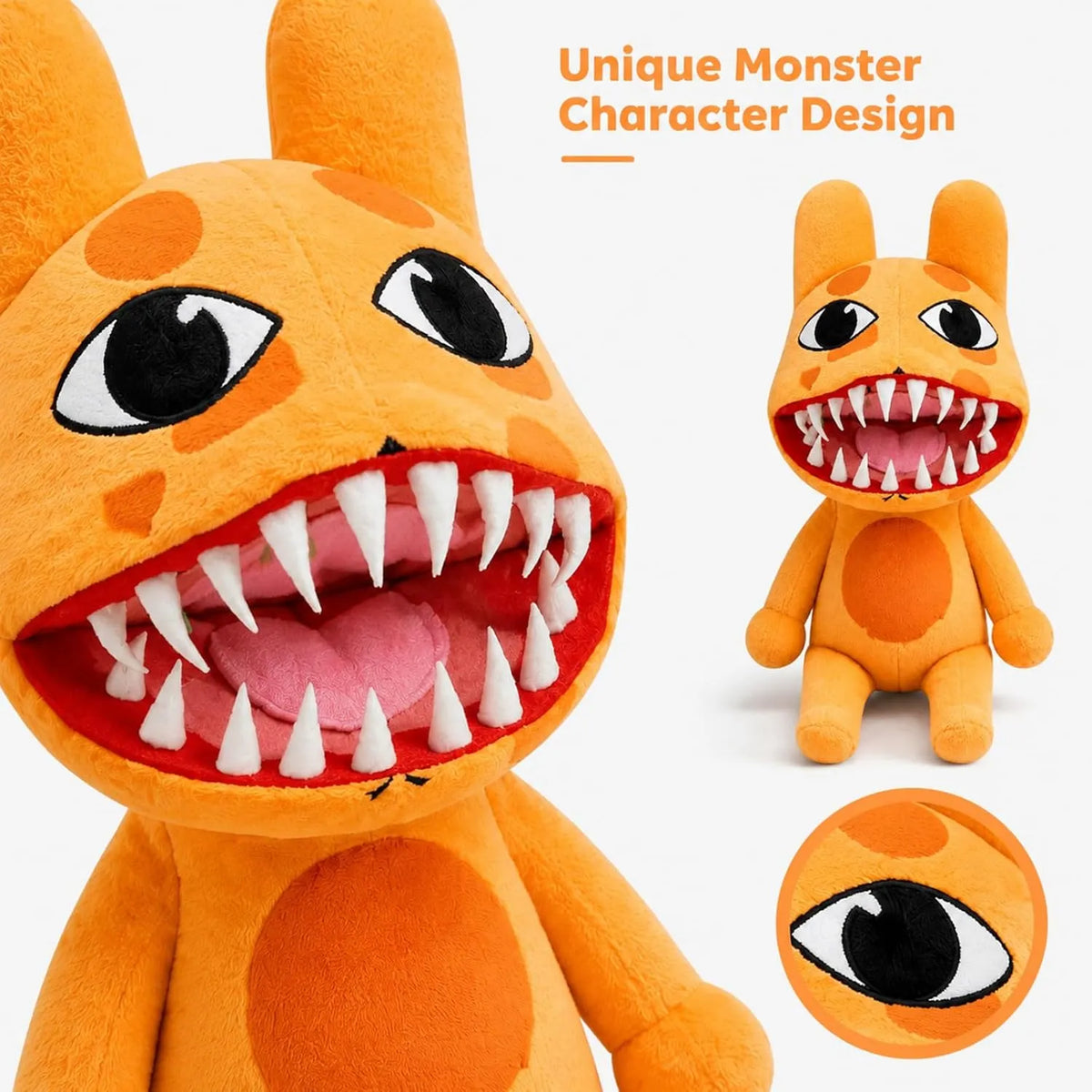 Orange Duck Plush with Big Smile
