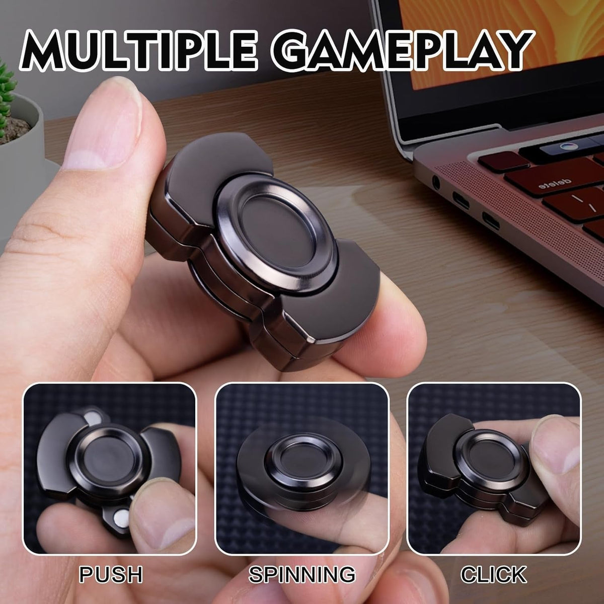 3-in-1 Metal Fidget Spinner