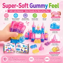 Gummy Bear Castle Soft Squishy Blocks Set
