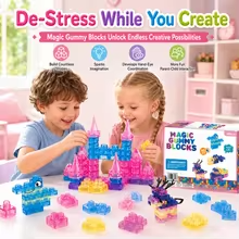 Gummy Bear Castle Soft Squishy Blocks Set